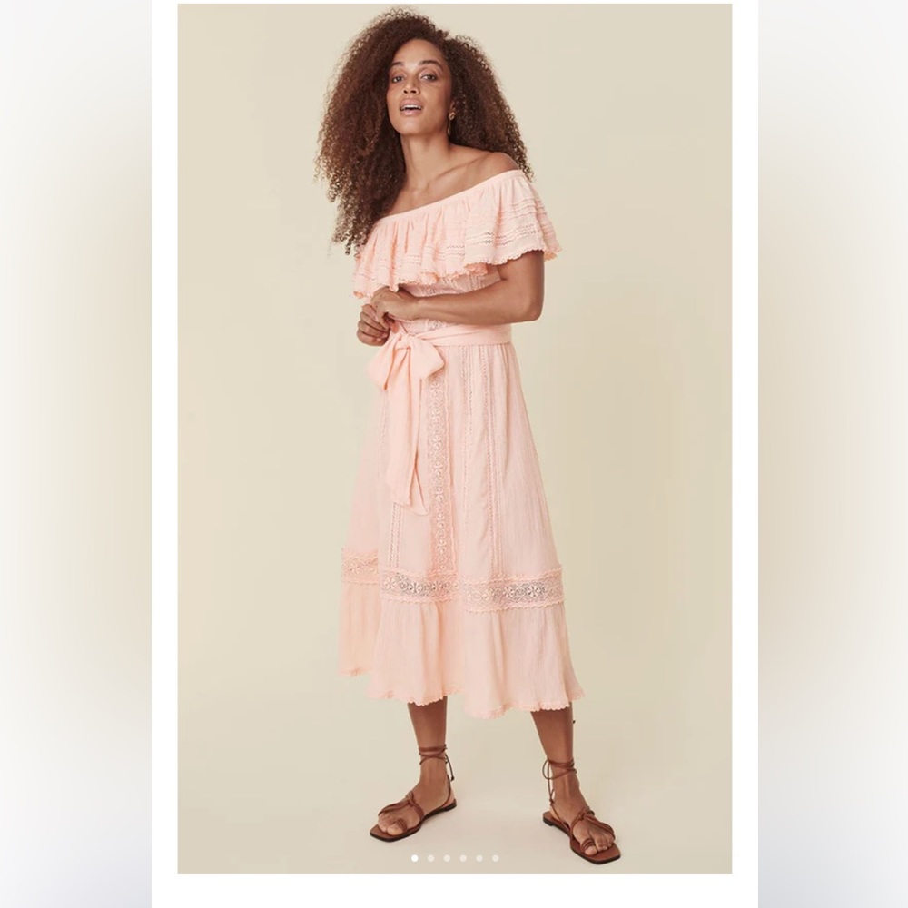 Free People X SPELL Cassie Lace gown in Petal Size XL - Picture 14 of 15